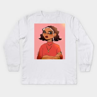 Mood Portrait Kids Long Sleeve T-Shirt